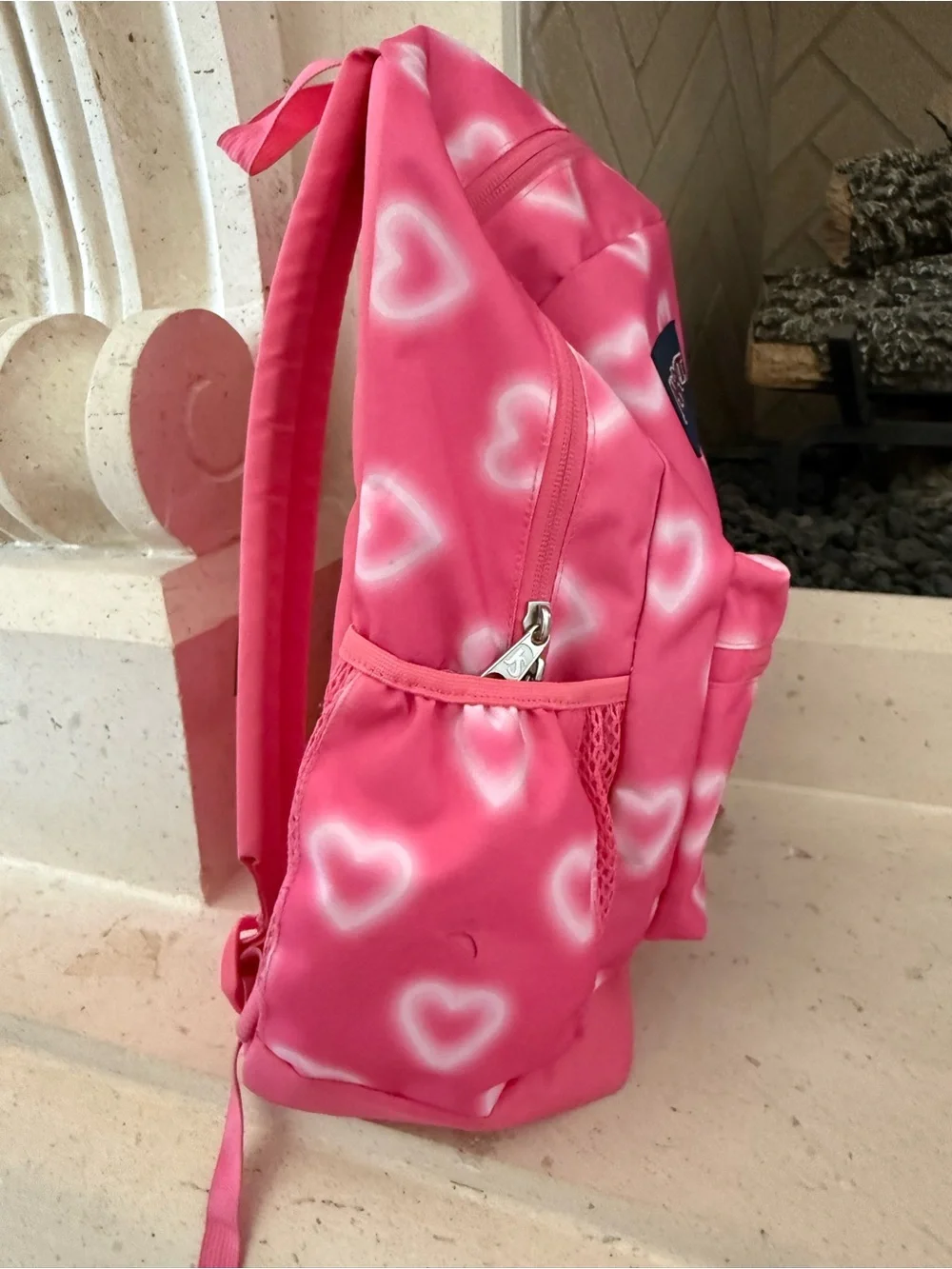 Jansport Pink Heart Backpack